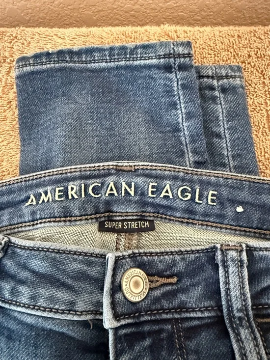 American Eagle Outfitters Women’s Medium Blue Skinny Jeans - Picture 4 of 6